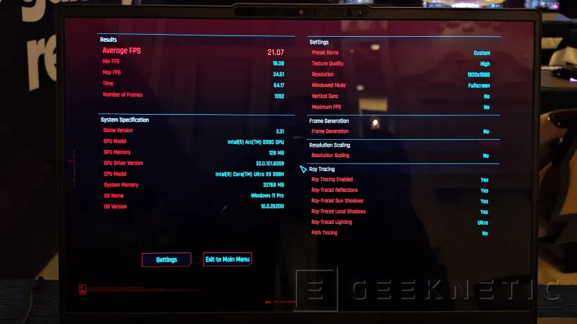 Geeknetic Premiers benchmarks gaming de l'Intel Core Ultra X9 388H avec l'Intel Arc B390 : Plus de 130 FPS dans Battlefield 6 3