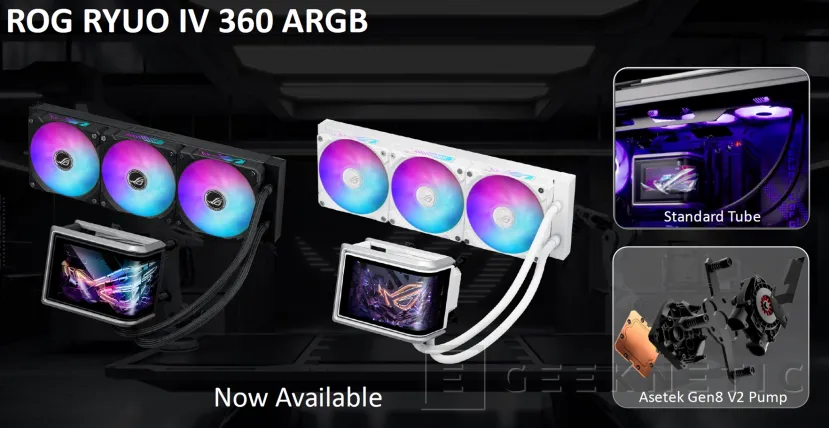 Geeknetic Nouvelles solutions de refroidissement liquide ASUS AIO avec 3 écrans intégrés