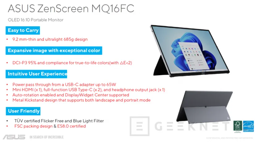 Geeknetic ASUS renouvelle ses gammes ProArt et ZenScreen avec de nouveaux panneaux OLED 240 Hz et des solutions portables haute fréquence 4