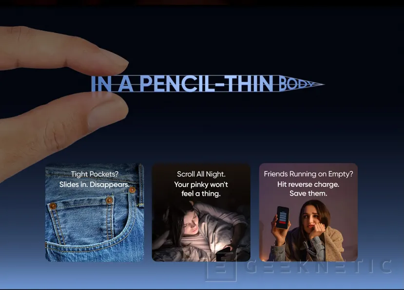 Geeknetic Le Realme P4 Power intégrera une batterie de 10 000 mAh avec un profil similaire à celui d'un crayon 2