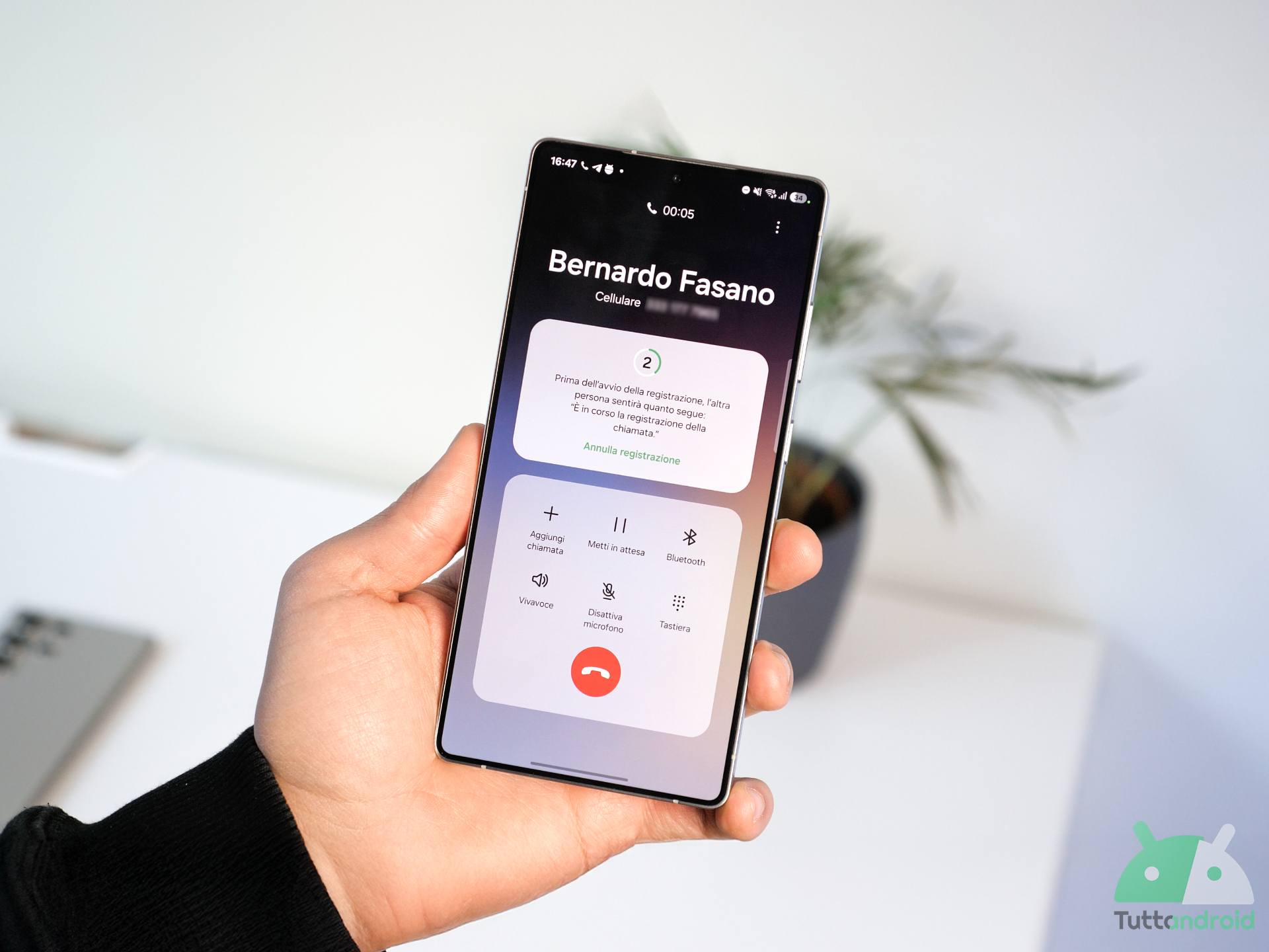 Samsung galaxy s25 ultra registrazione chiamate