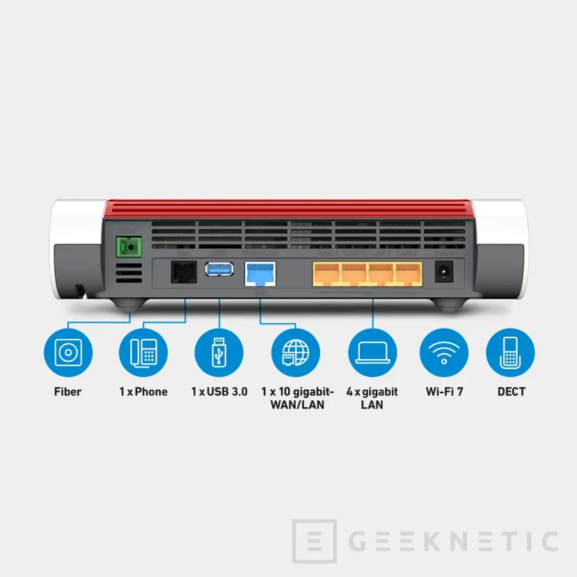 Geeknetic La FRITZ!Box 5690 XGS est désormais disponible en Espagne, compatible avec la fibre 10 Gbps et le Wi-Fi 7 jusqu'à 7,1 Gbps 3