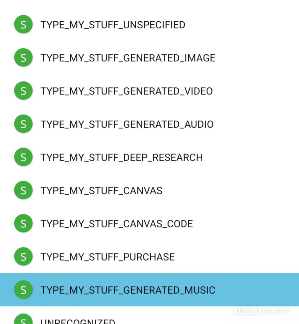 Google App v17.2.51 - outil de génération de musique dans la section Mes trucs AA