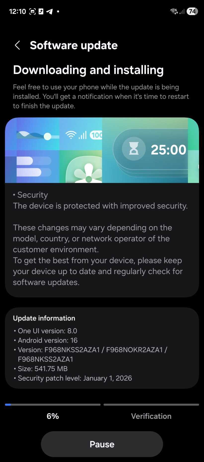 Mise à jour du Samsung Galaxy Z TriFold