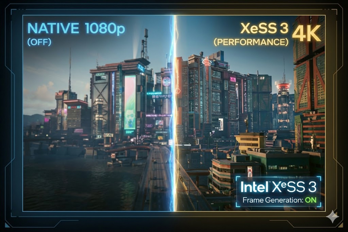 Intel XeSS 3 a été lancé exclusivement pour Panther Lakes, mais atteindra bientôt toutes les références Intel Arc
