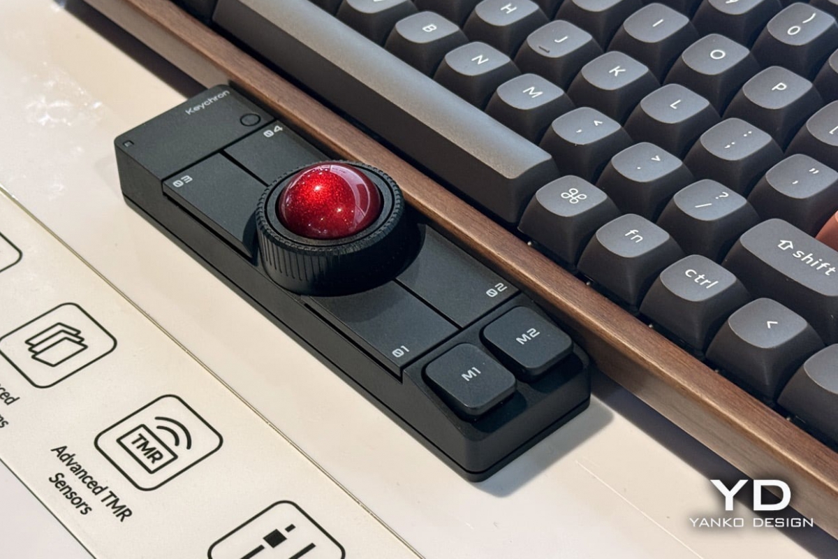 Keychron présente Nape Pro, un trackball modulaire avec un logiciel intelligent conçu pour être collé à votre clavier