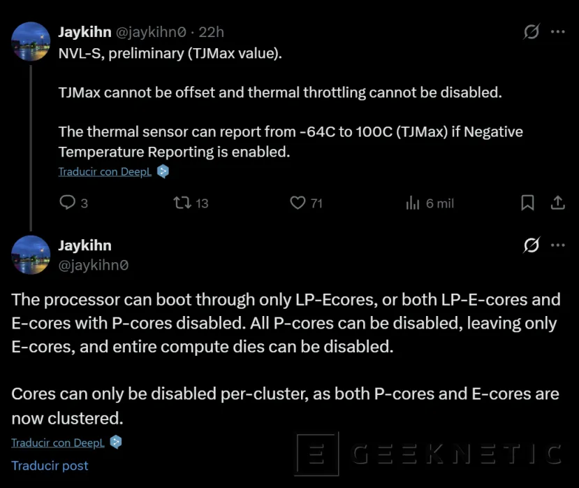 Geeknetic L'Intel Nova Lake le plus puissant avec 52 cœurs aura une consommation allant jusqu'à 700 W 2