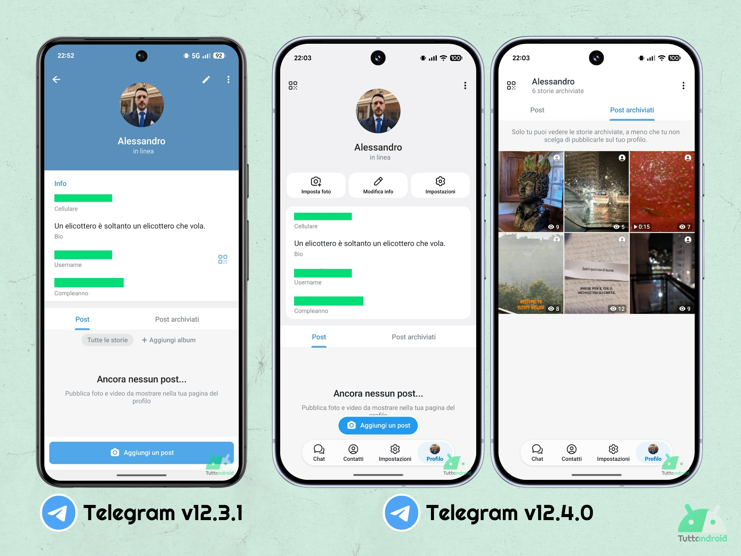Telegram v12.4.0 - Nouvelle interface utilisateur - Profil 04