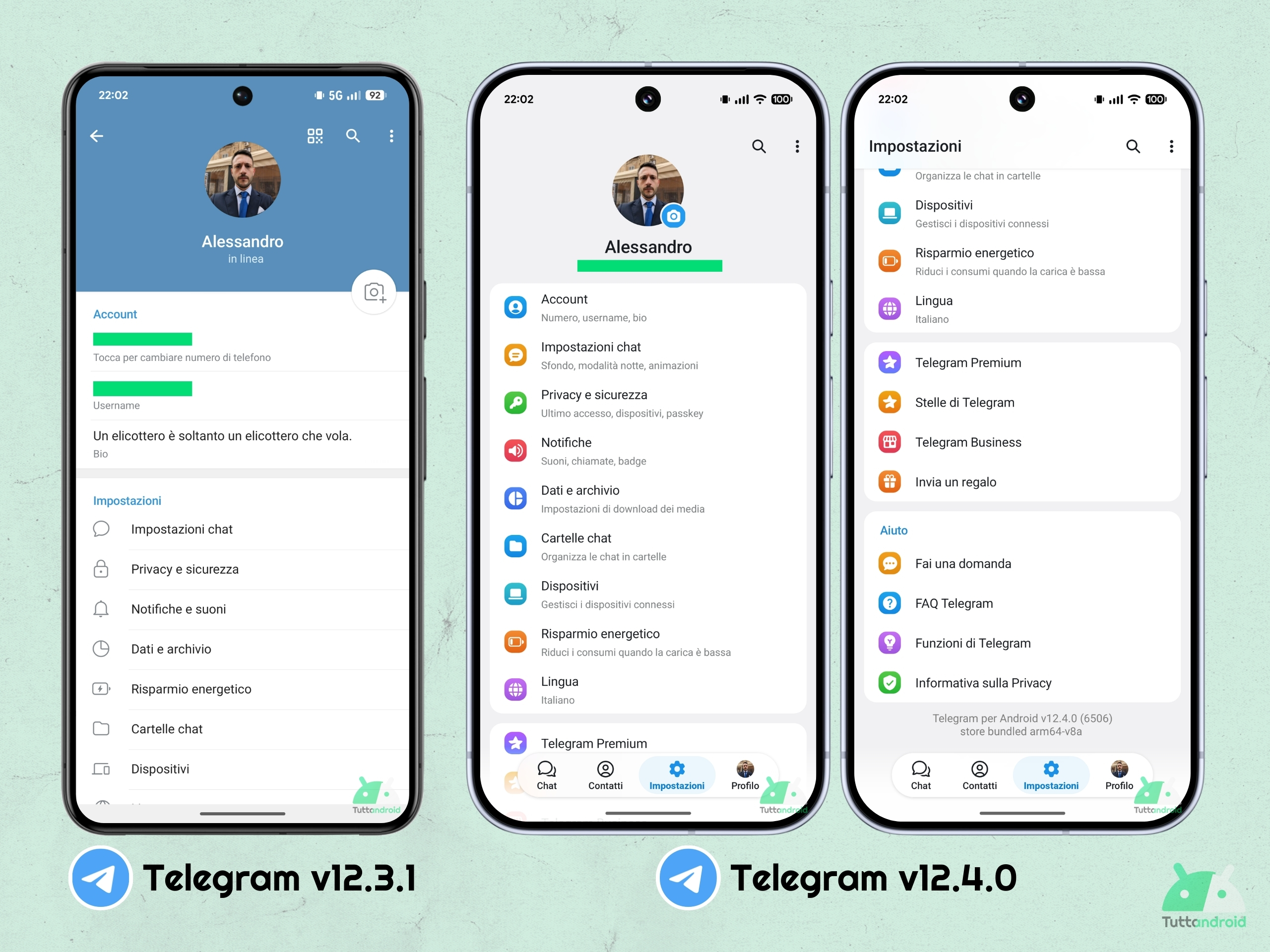 Telegram v12.4.0 - Nouvelle interface utilisateur - 03 Paramètres