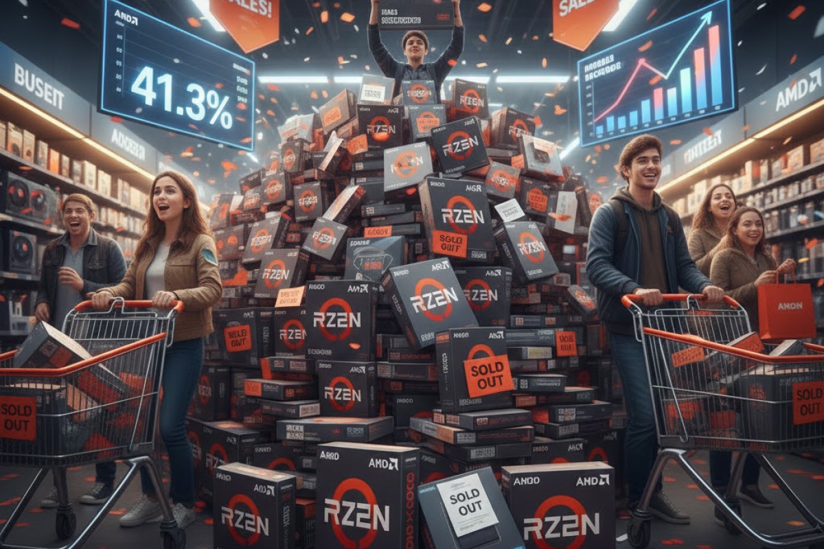 AMD dépasse pour la première fois la part des revenus de 40 % pour ses processeurs de serveur