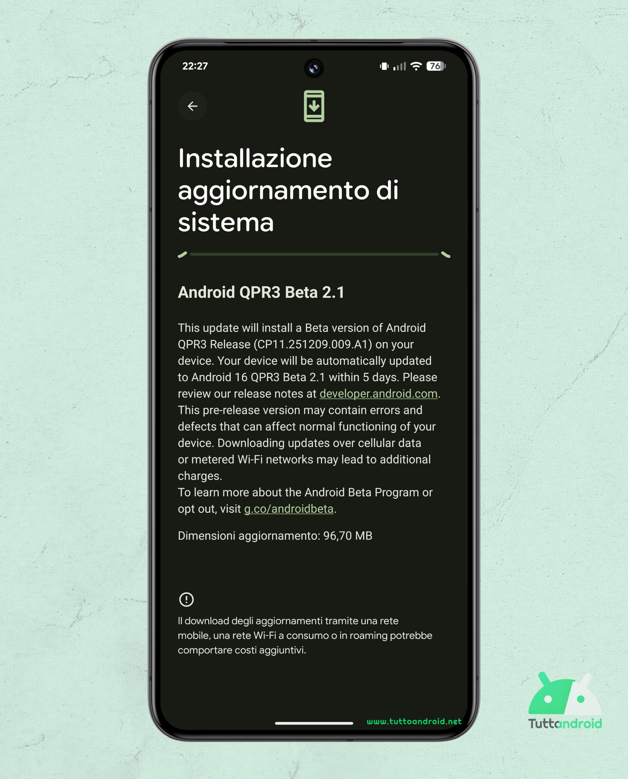 Android 16 QPR3 - Bêta 2.1 - Google Pixel 8 Pro