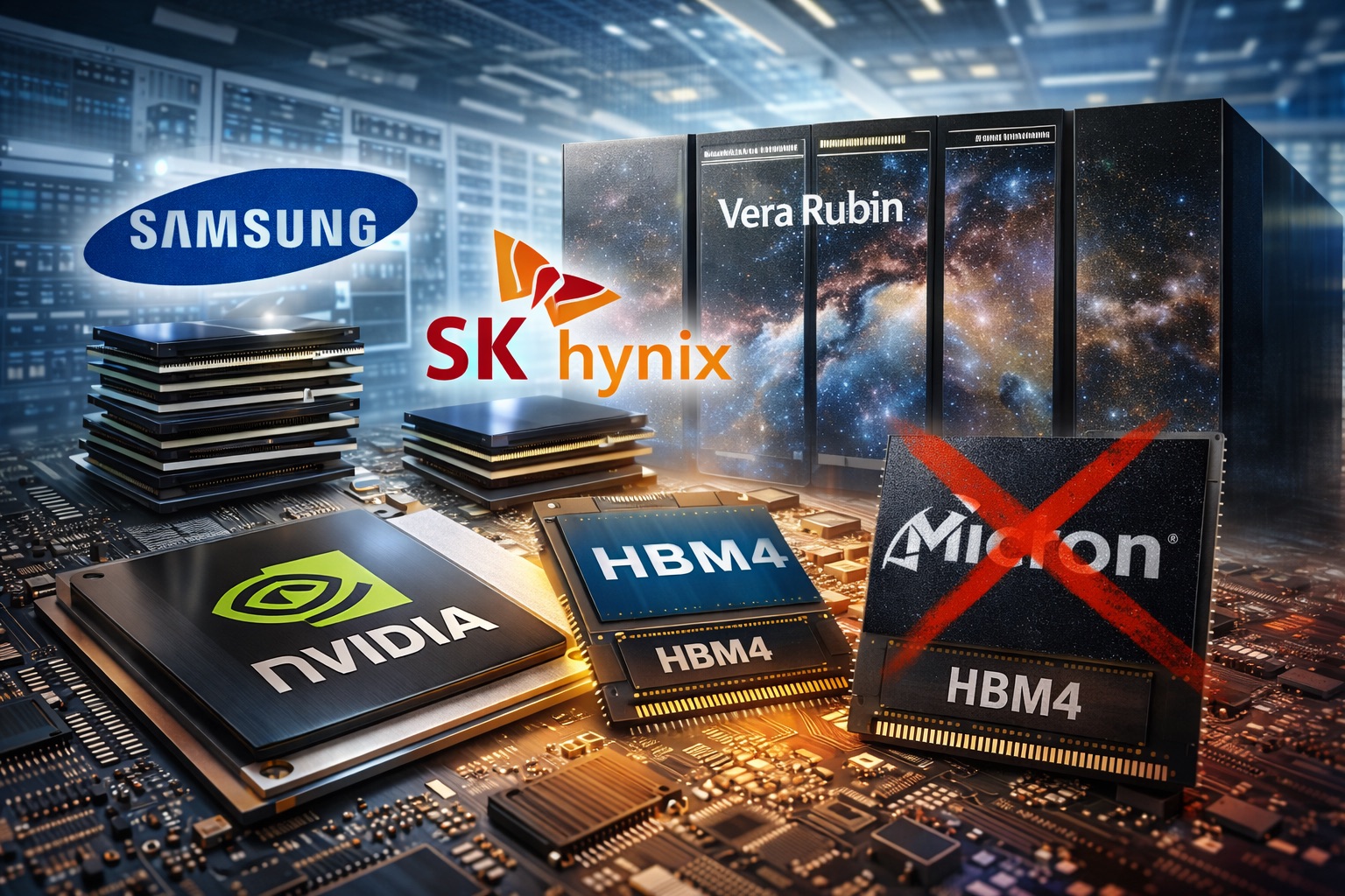 NVIDIA s'appuie sur Samsung et SK hynix pour le HBM4 de Vera Rubin et laisse Micron hors du premier casting