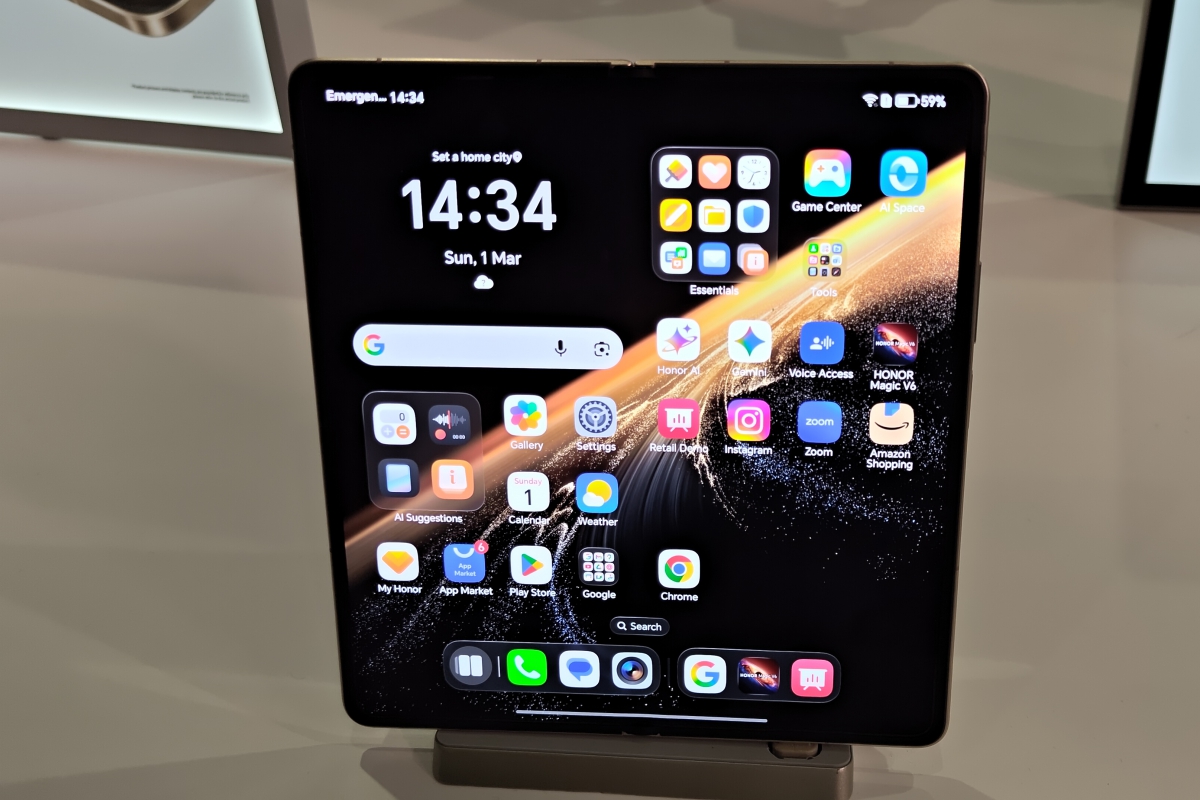 Le HONOR Magic V6 pliable apparaît aux portes du MWC avec une énorme batterie de 6 660 mAh