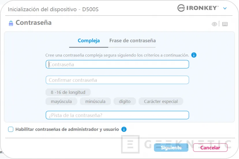 Geeknetic Kingston IronKey D500S 32 Go Examen 6