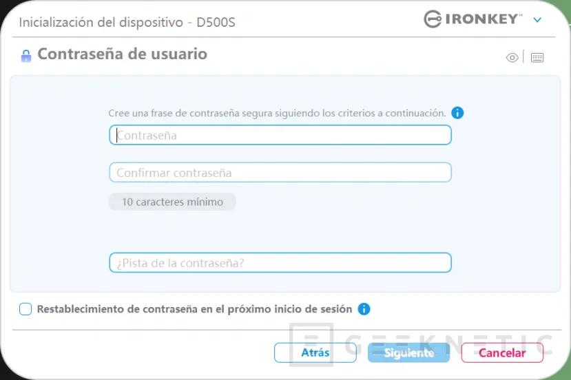 Geeknetic Kingston IronKey D500S 32 Go Examen 7
