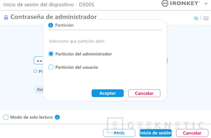 Geeknetic Kingston IronKey D500S 32 Go Examen 9