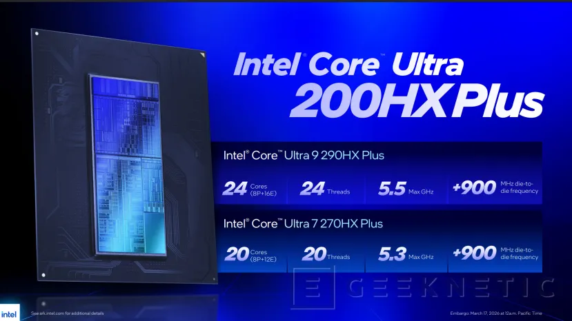 Geeknetic Intel lance le Core Ultra 200HX Plus : plus de performances dans les jeux et les ordinateurs portables haut de gamme 4