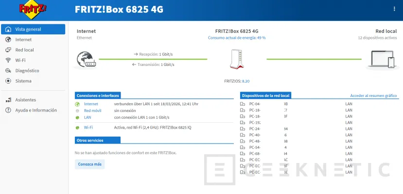 Test de la FRITZ!Box 6825 4G de Geeknetic 9
