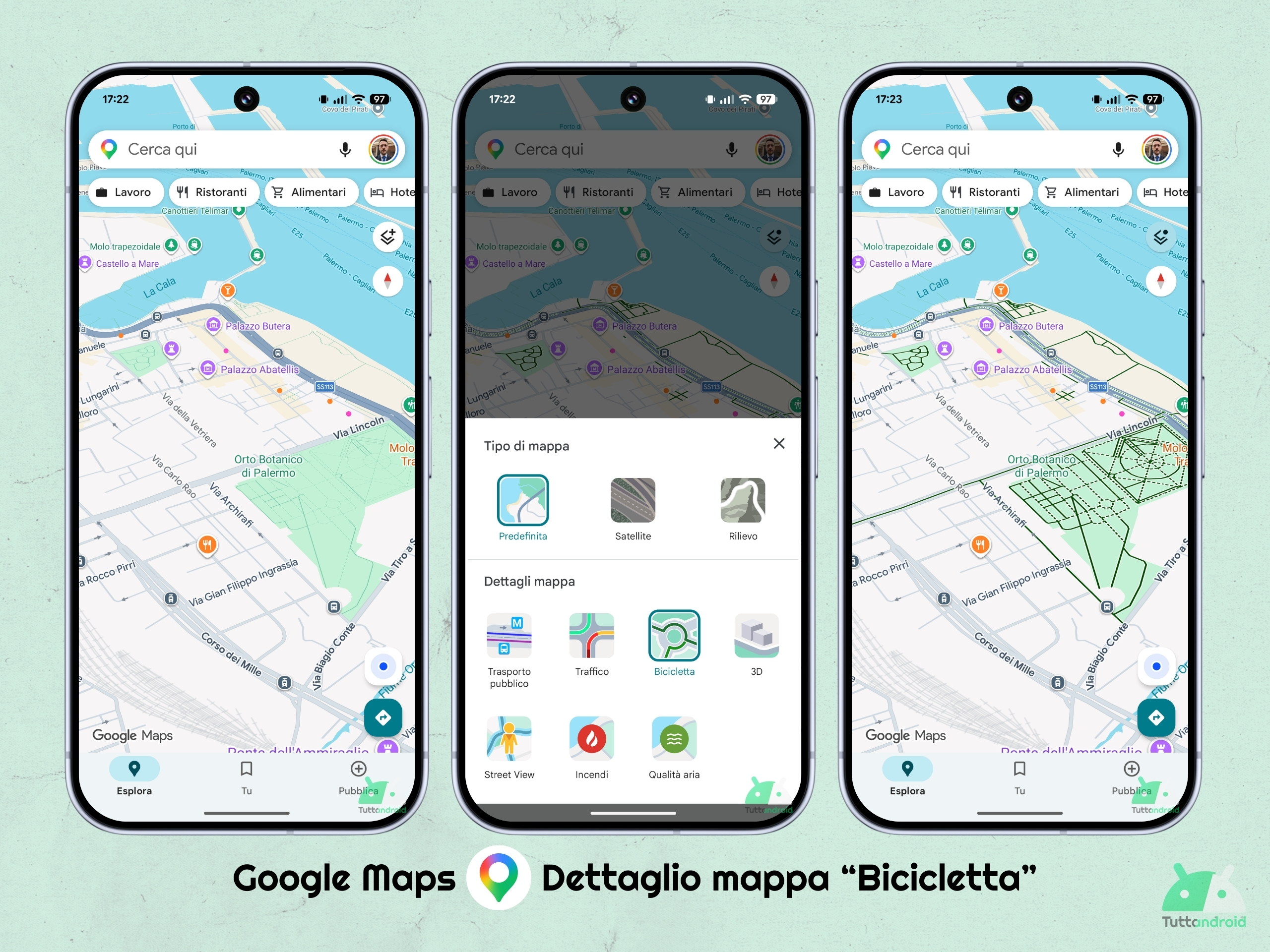 Google maps v26.11.06 - Détail de la carte des vélos