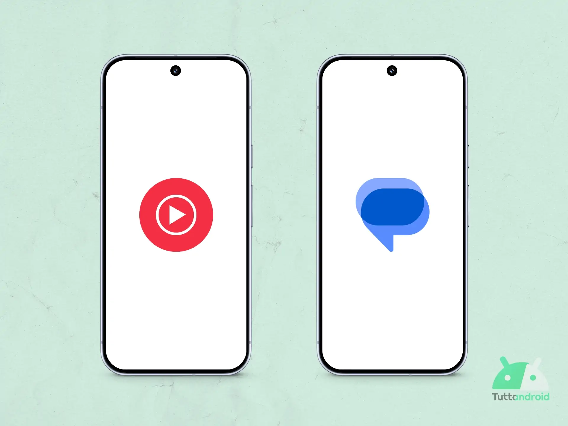 YouTube Music e Google Messaggi Logo Hero 2026