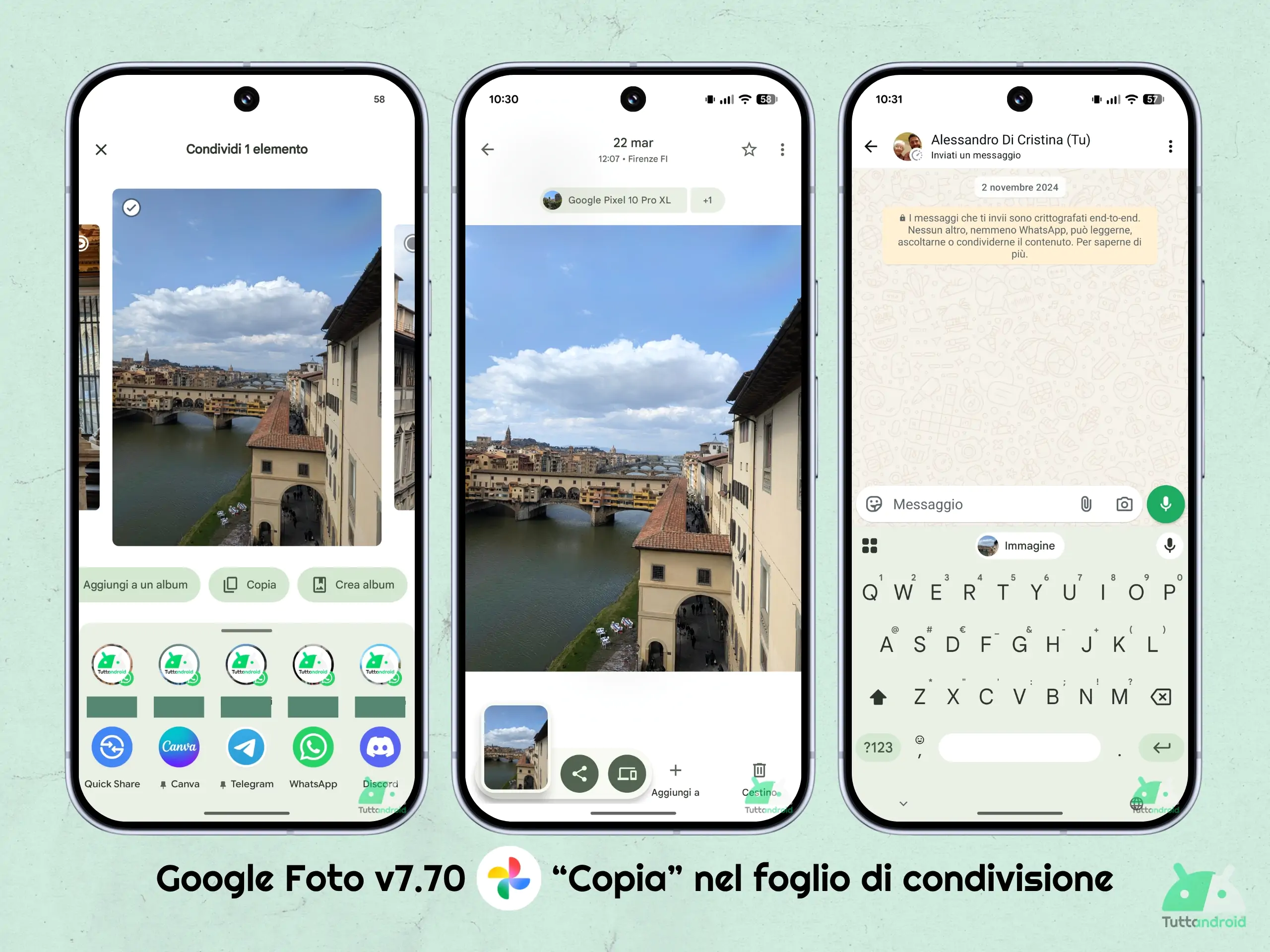 Google Photos v7.70 - Option Copier vers une nouvelle feuille de partage