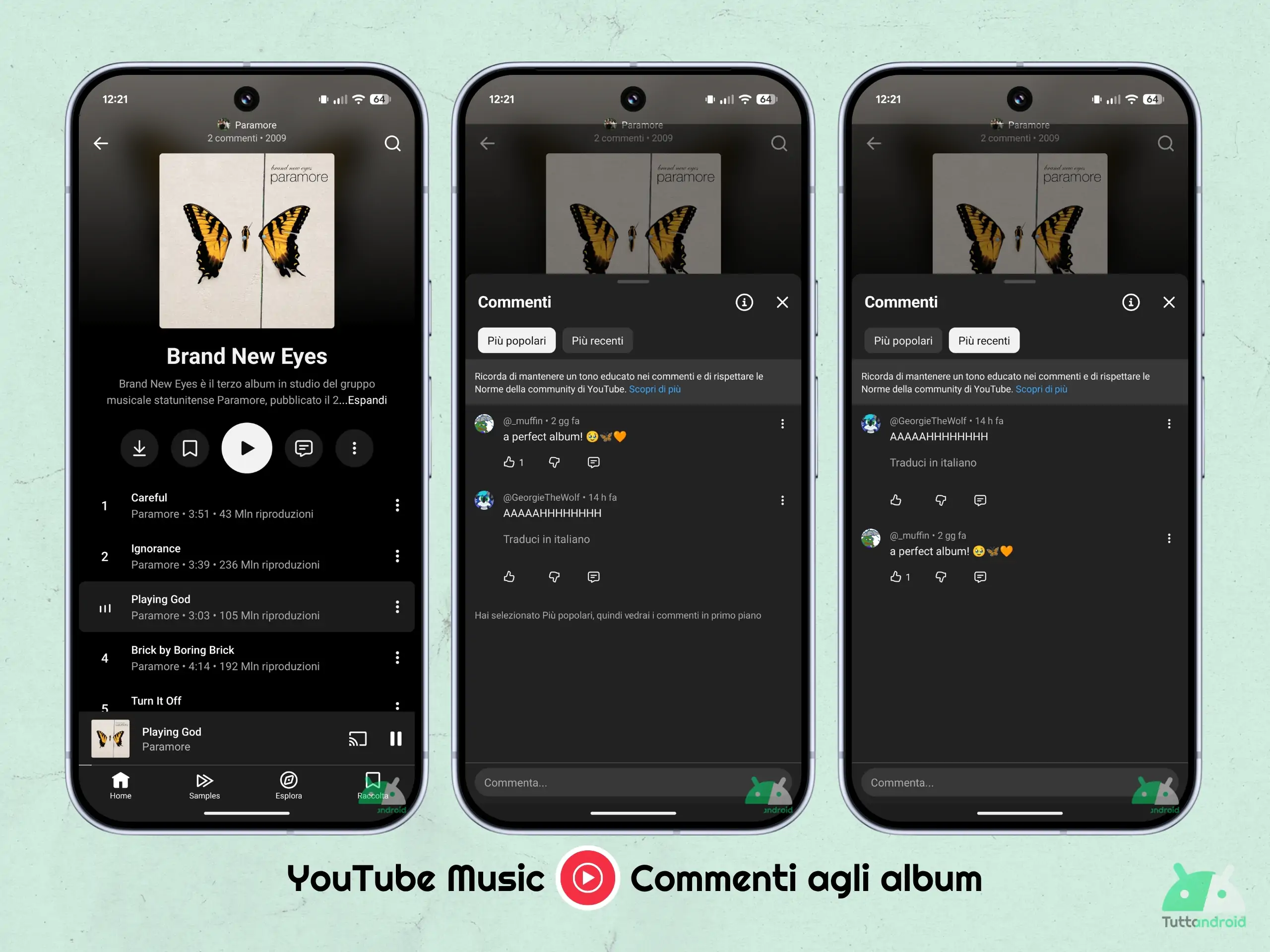 YouTube Music v9.14.53 – Commentaires sur l'album