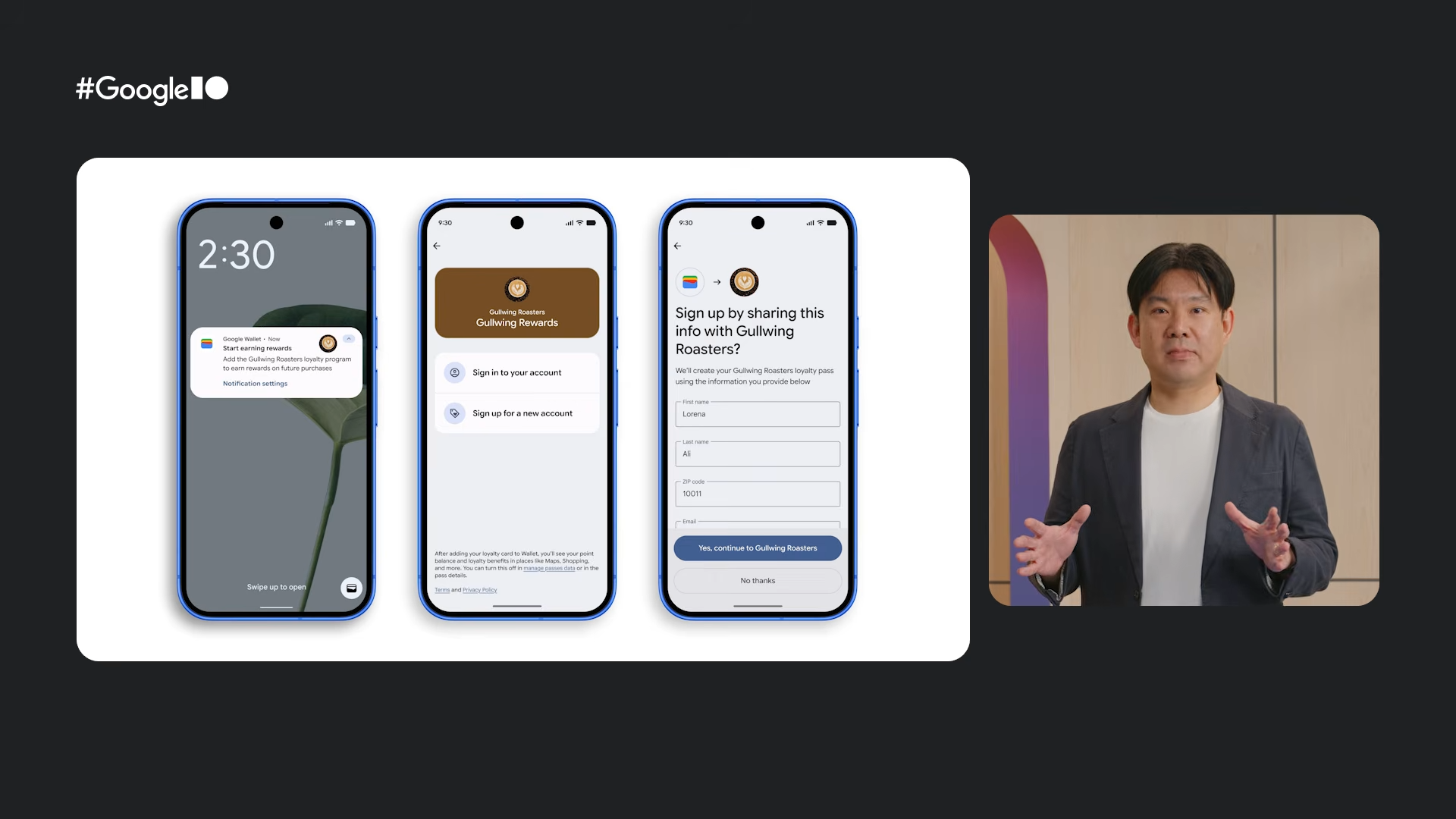 Google IO 2026 - Google Wallet - Inscription au programme de fidélité en magasin