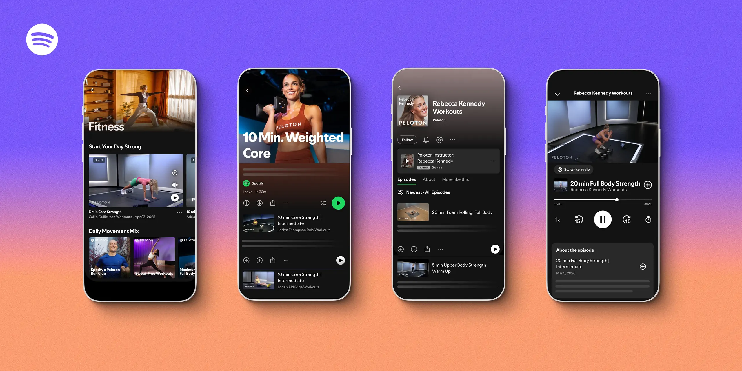 En-tête du produit Fitness avec Spotify