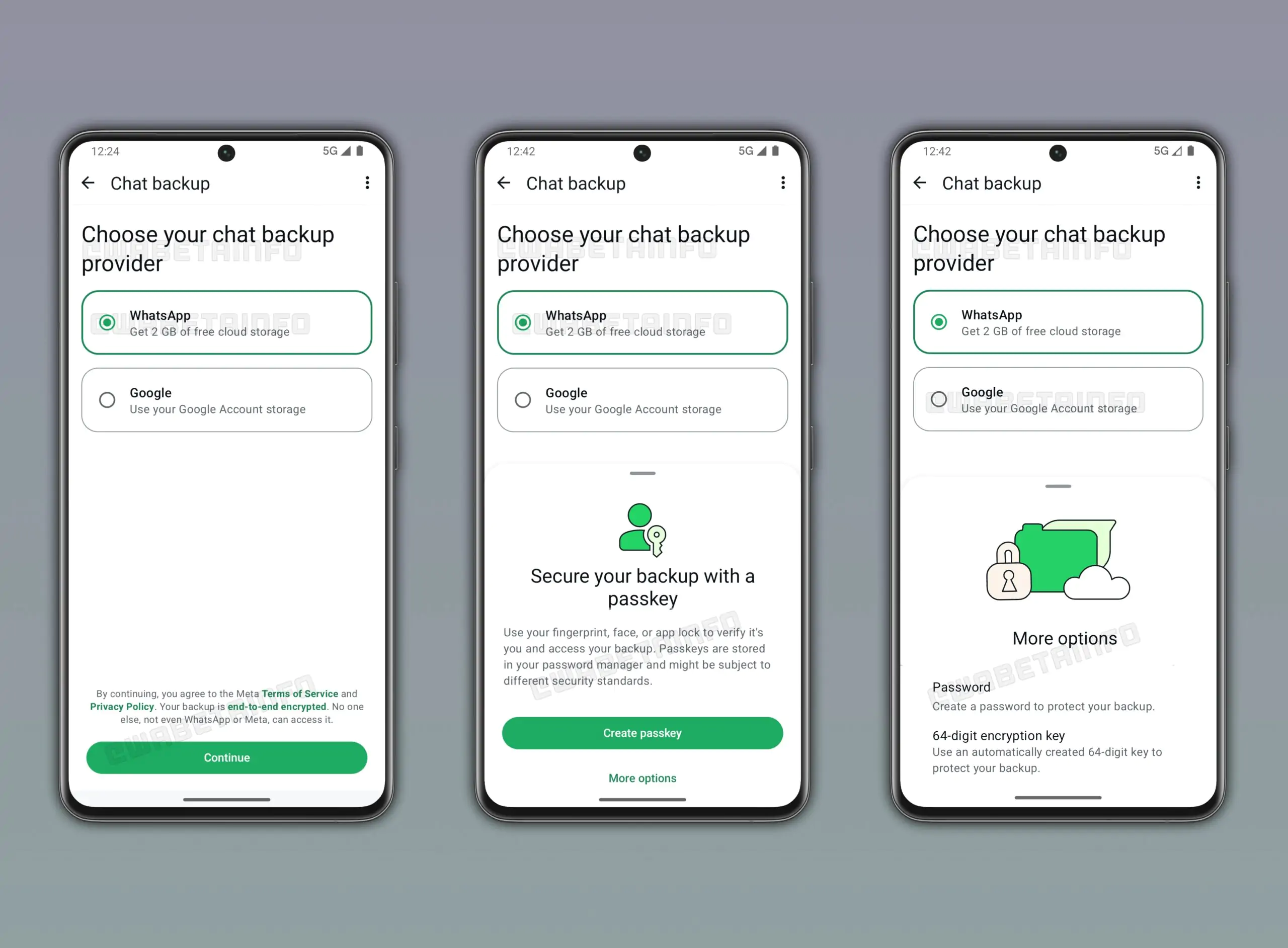 sauvegarde cloud propriétaire WhatsApp bêta
