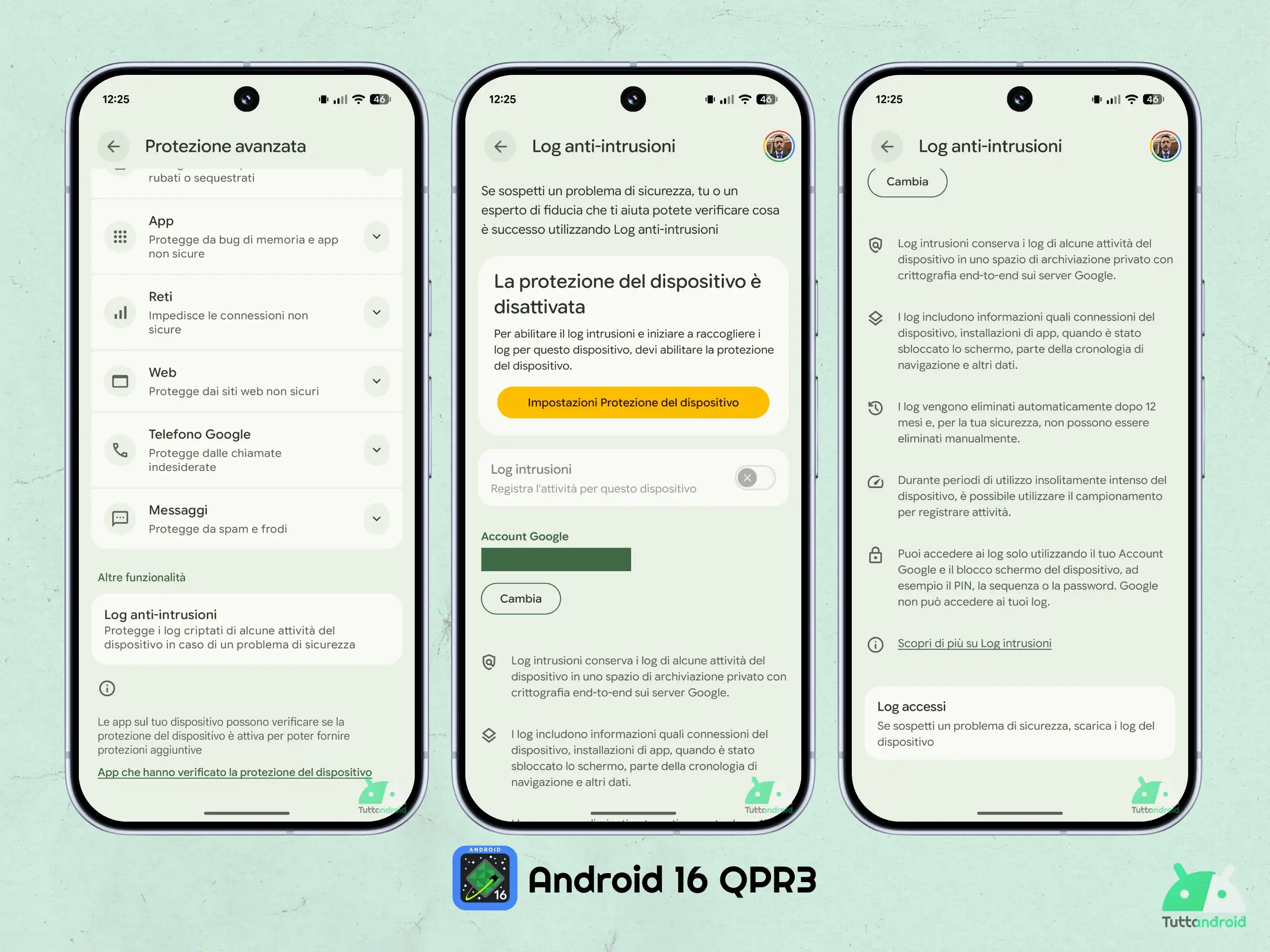 Android 16 QPR3 - Protection Avancée - Journal Anti-intrusion