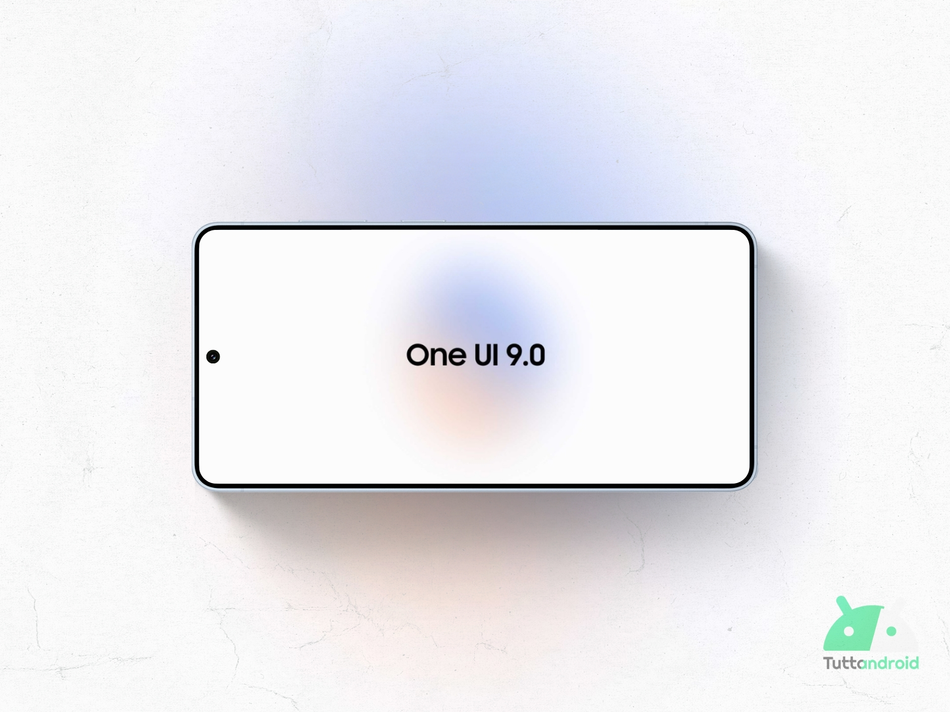 Il logo della One UI 9.0 su un mockup di Samsung Galaxy S26 Ultra