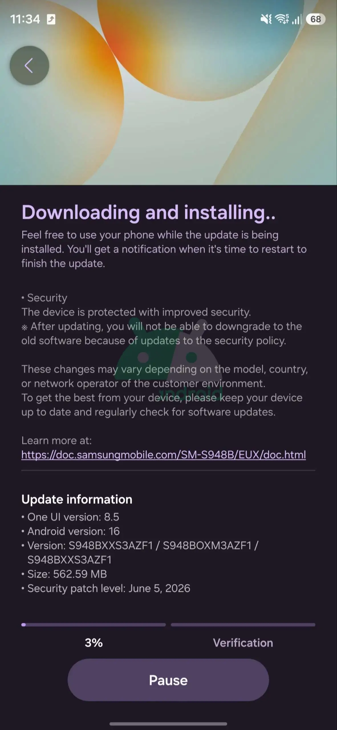 Mise à jour du correctif de sécurité du Samsung Galaxy S26 Ultra de juin 2026