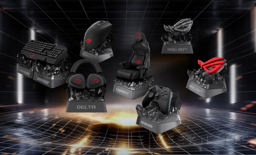 Geeknetic Une souris de 65 000 DPI et un clavier en fibre de carbone plaqué or 24 carats parmi les nouveaux périphériques ASUS ROG 20e anniversaire 3