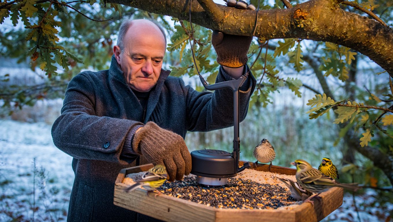 Dès les premiers froids ce geste devant la mangeoire peut sauver des dizaines dʼoiseaux