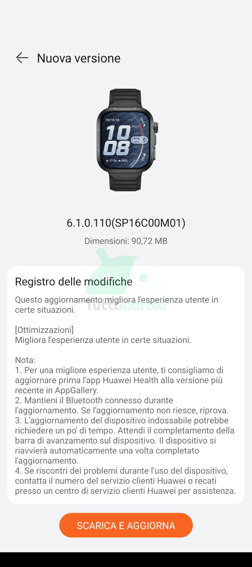 Mise à jour de la montre HUAWEI Watch Fit 5