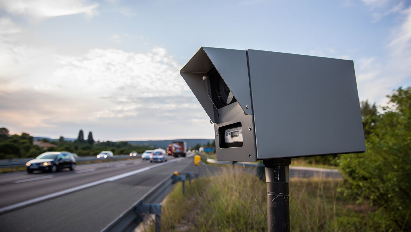 Ce tronçon très emprunté de la D6 près de Béziers vient dʼêtre équipé dʼun radar fixe flambant neuf