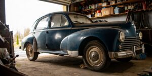 Il achète un ancien garage fermé depuis quarante ans et tombe sur une Peugeot 203 restée intacte