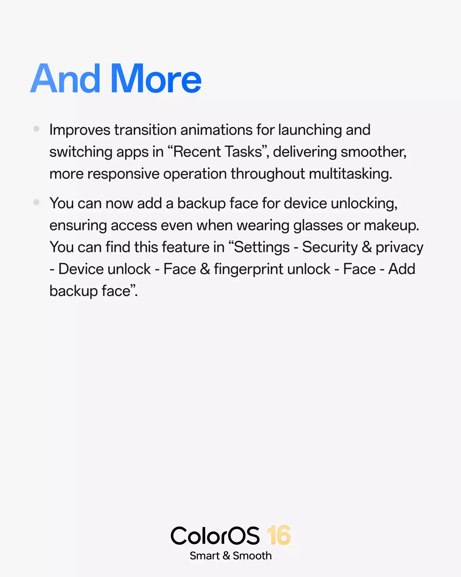 OPPO - ColorOS 16 - Mise à jour de juillet 2026 - 04 Modifications mineures
