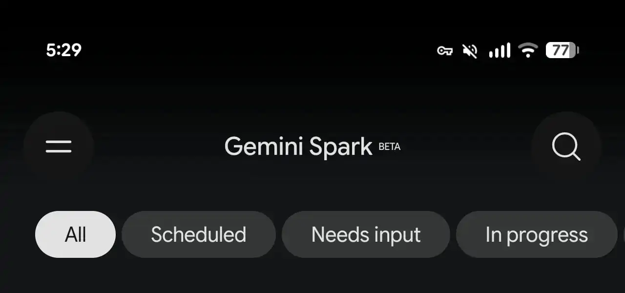 Application Google v17.44.12 bêta - Gemini - Gemini Spark UI 9to5Google