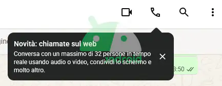 WhatsApp Web - Prise en charge des appels Web