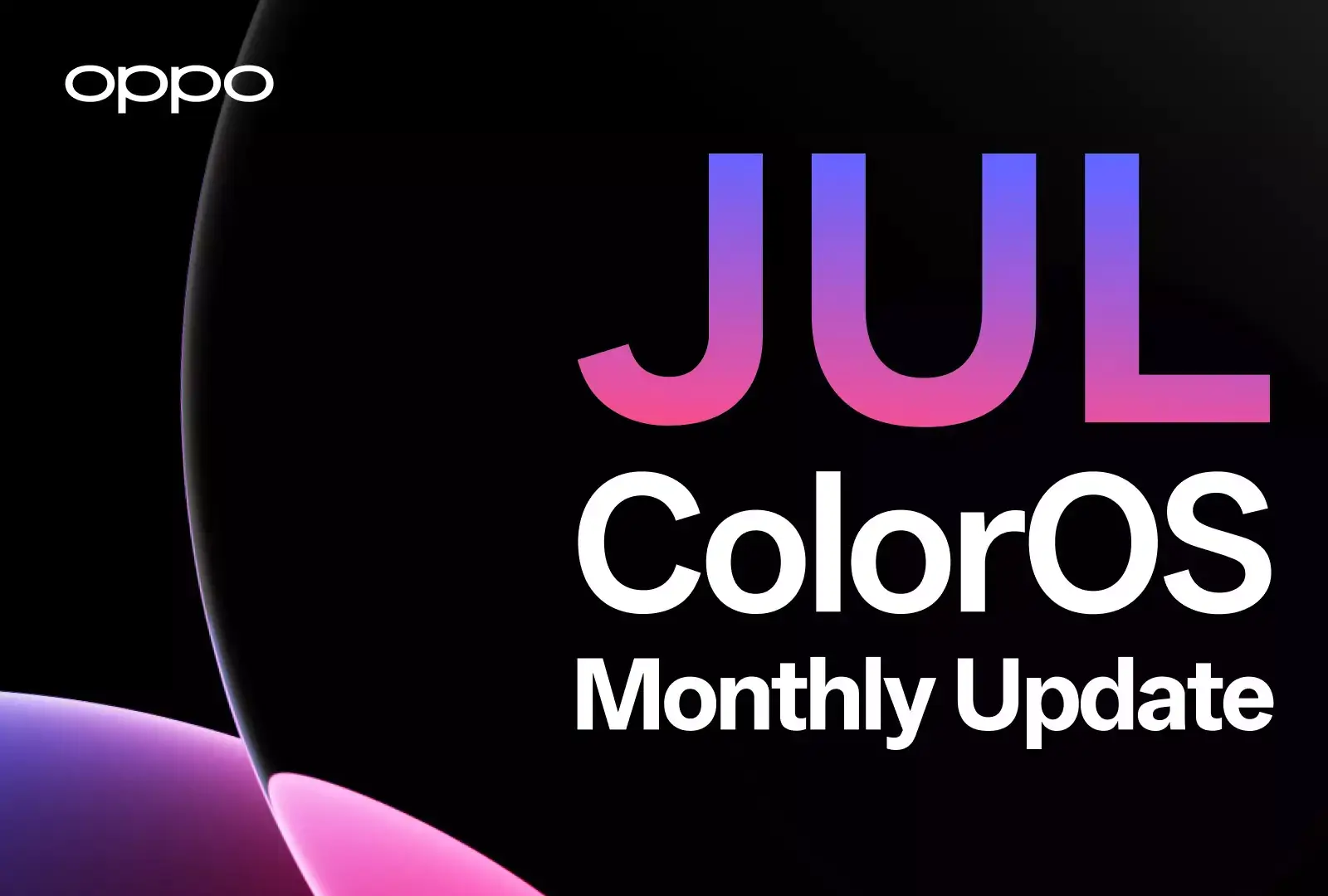 OPPO - ColorOS 16 - mise à jour juillet 2026 - héros