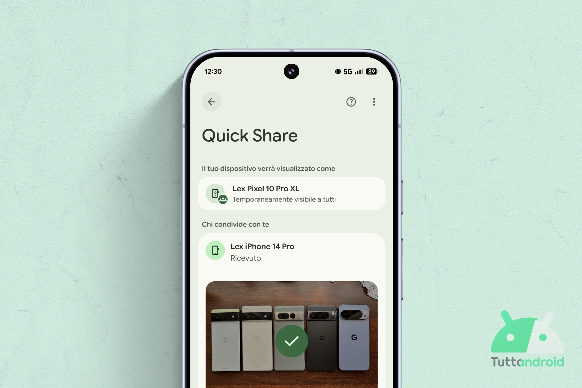 Quick Share con AirDrop su Google Pixel 10 Pro XL visual hero