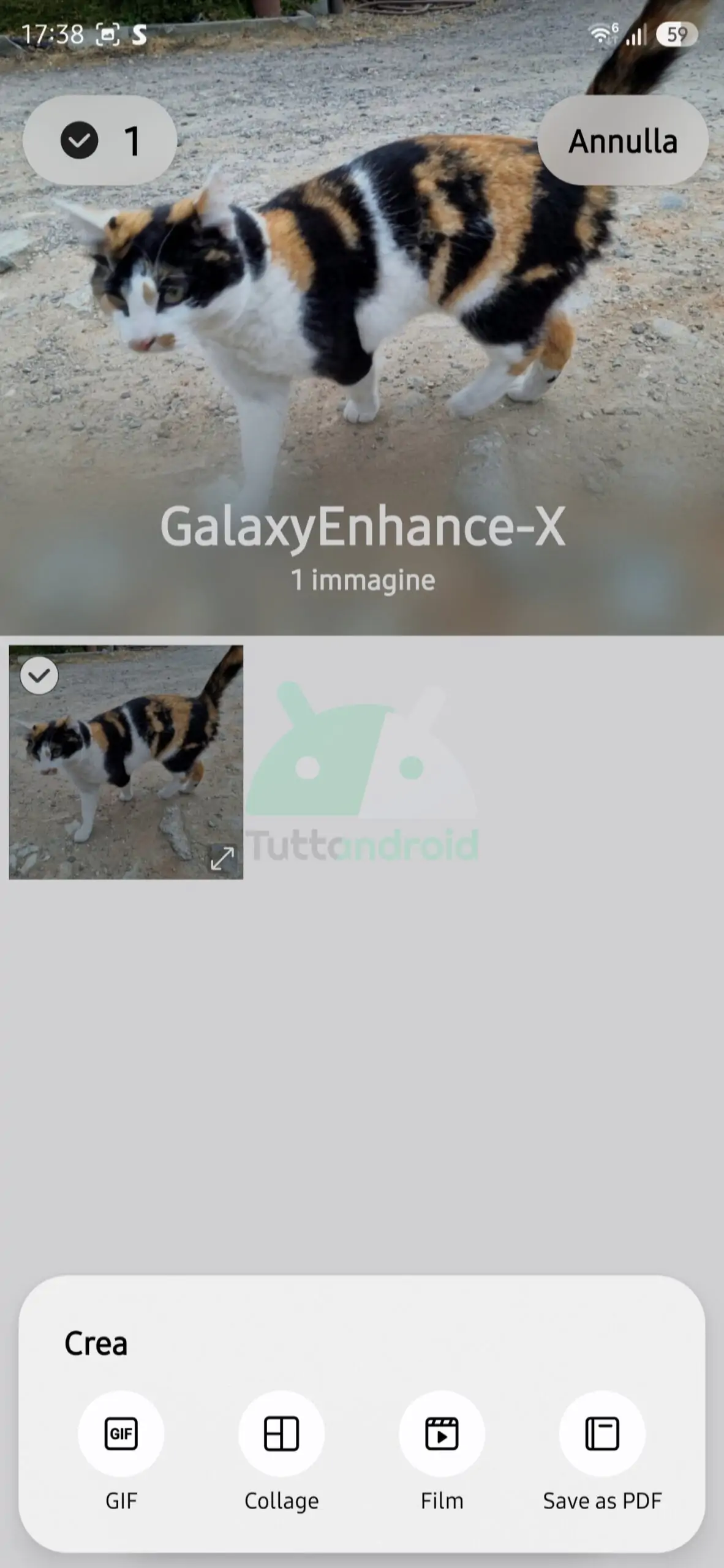 Enregistrer au format PDF dans Gallery Labs de Samsung Gallery