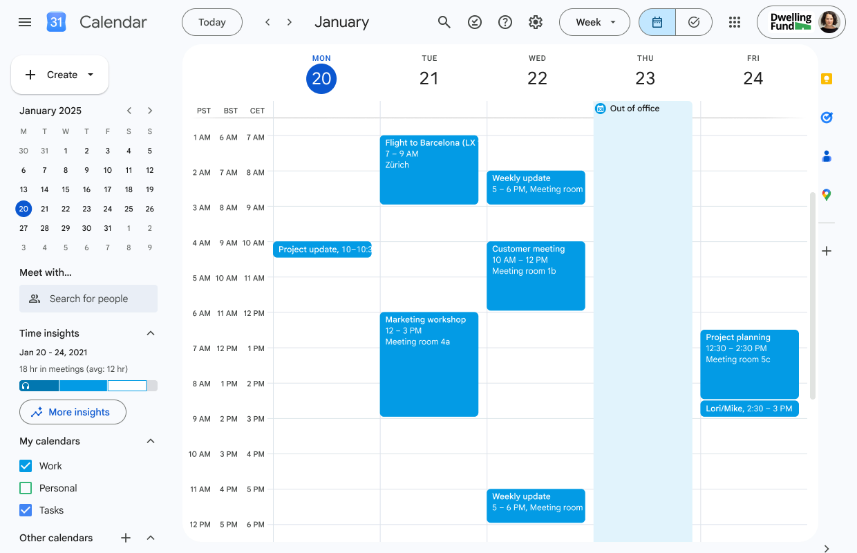 Google Agenda