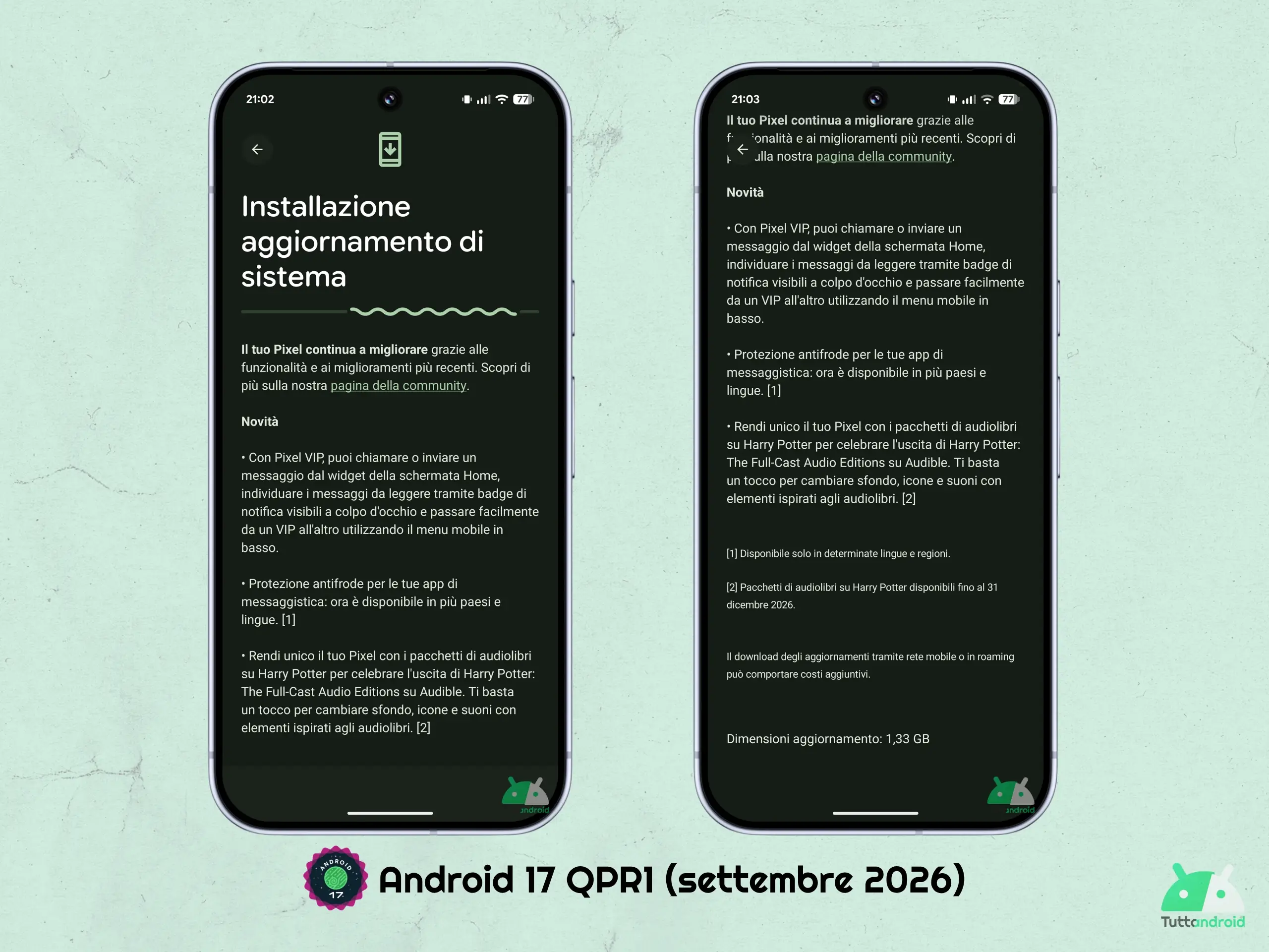 Android 17 QPR1 - Septembre 2026 - Google Pixel 10 Pro XL