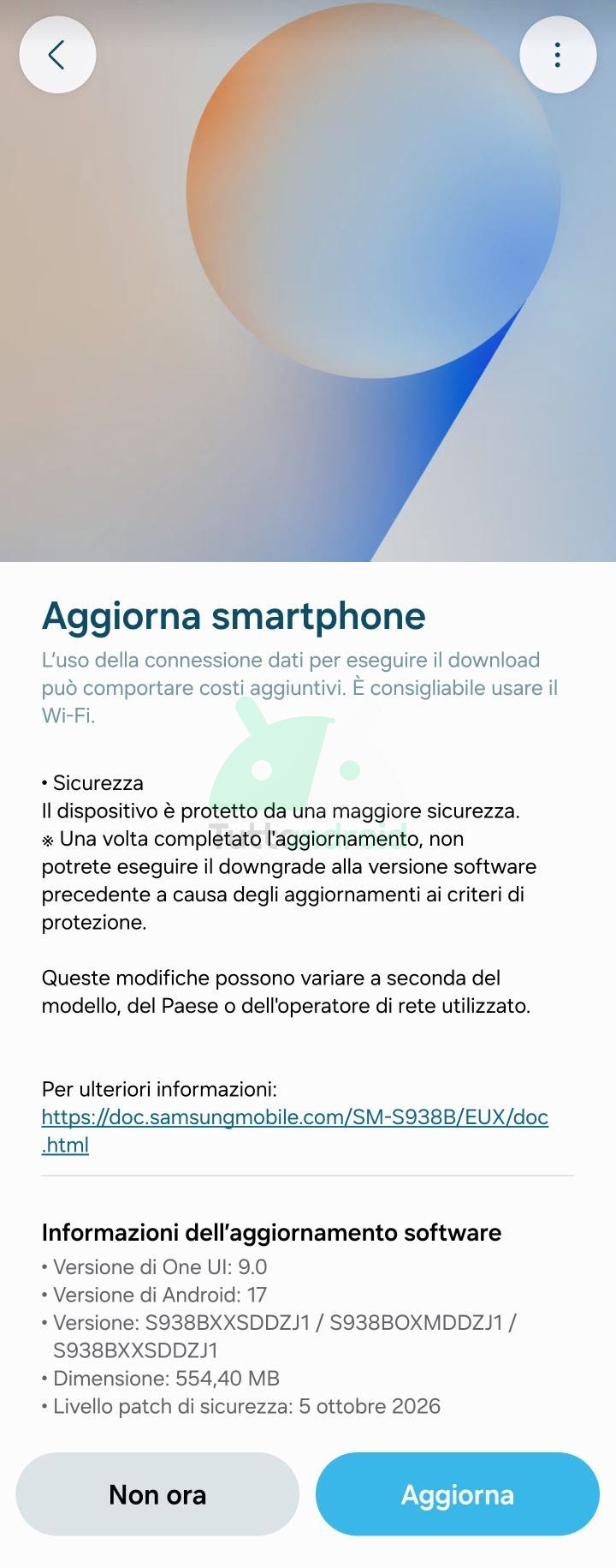 Mise à jour du Samsung Galaxy S25 Ultra avec le correctif de sécurité d'octobre 2026