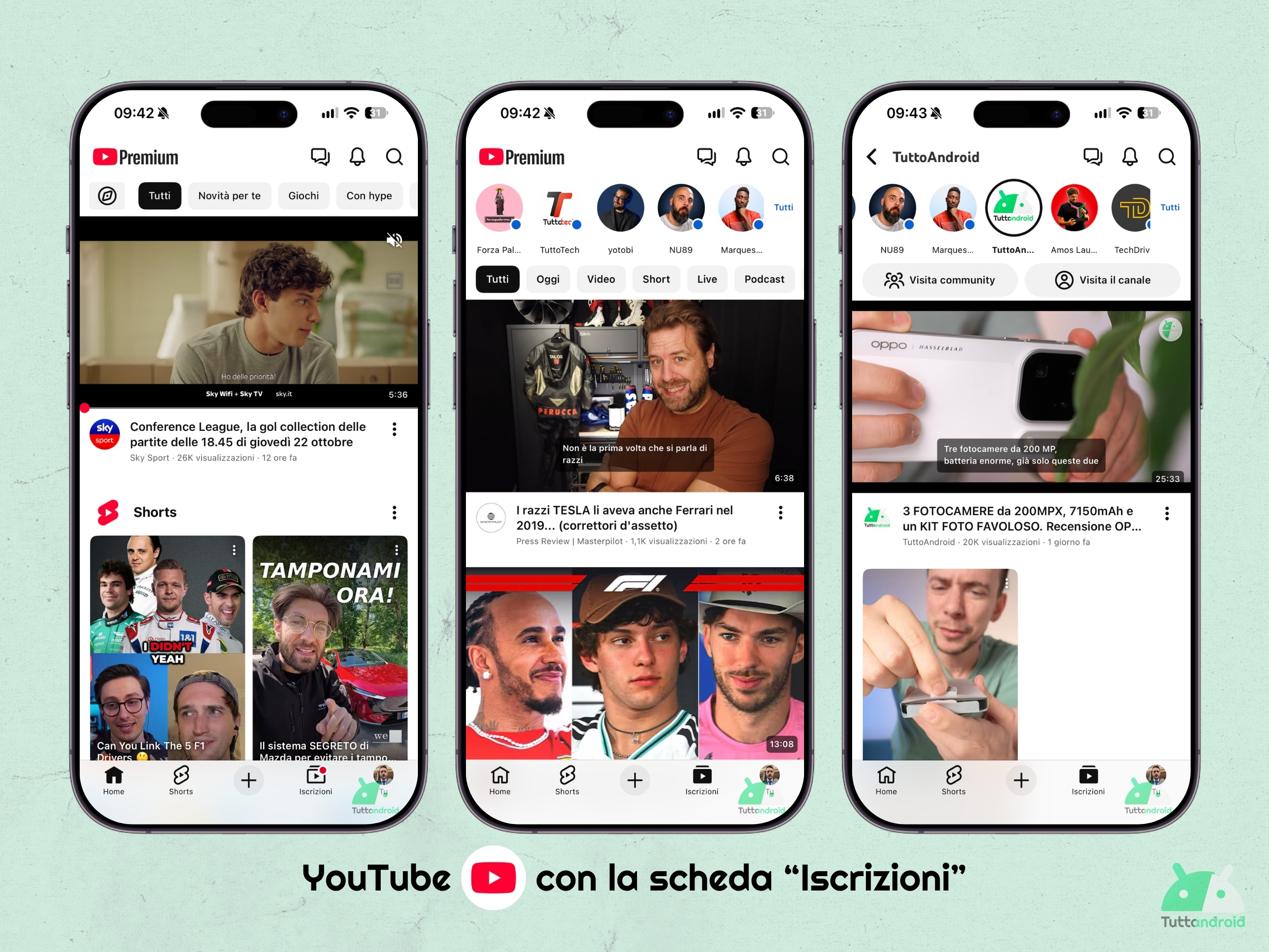 YouTube - octobre 2026 - avec onglet abonnements